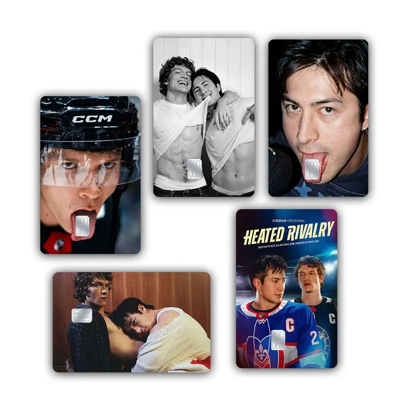 Heated Rivalry Card Skin | Shane Ilya Hockey Romance Debit Sticker | BookTok Rivals to Lovers Gift