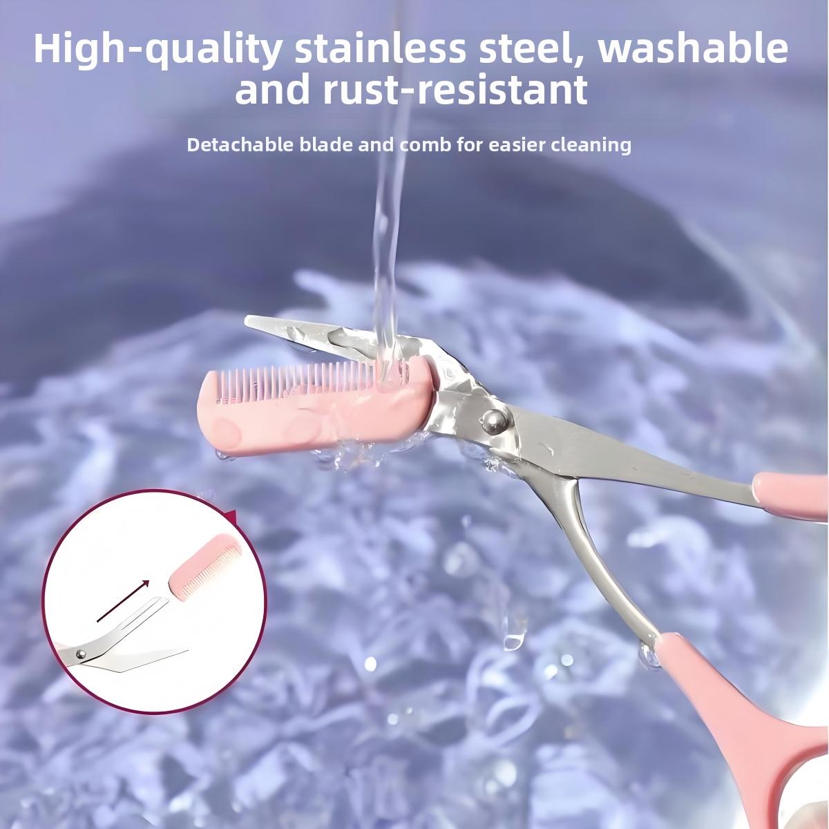 Eyebrow Scissors Set, 3-piece set eyebrow trimmer, eyebrow shaping tool, eyebrow products for women and girls, portable eye makeup tools for home and travel