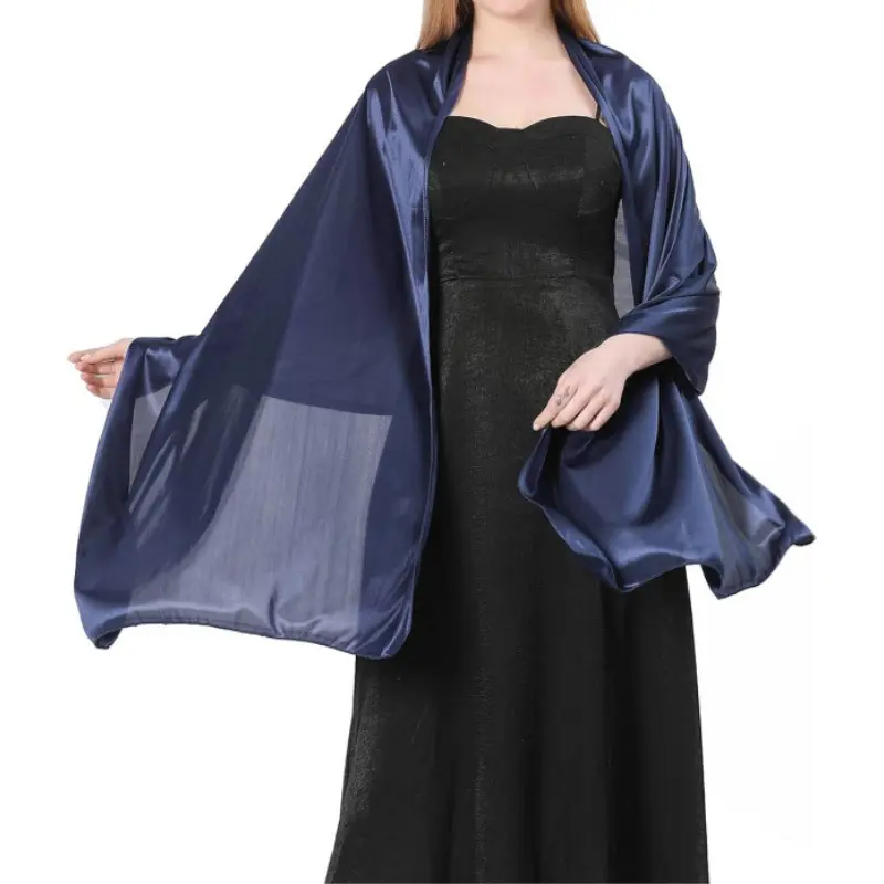 Women's Satin Silk Shawl Wrap Elegant Sheer Soft Lightweight Scarf for Wedding Evening Party Formal Accessory summerwins,