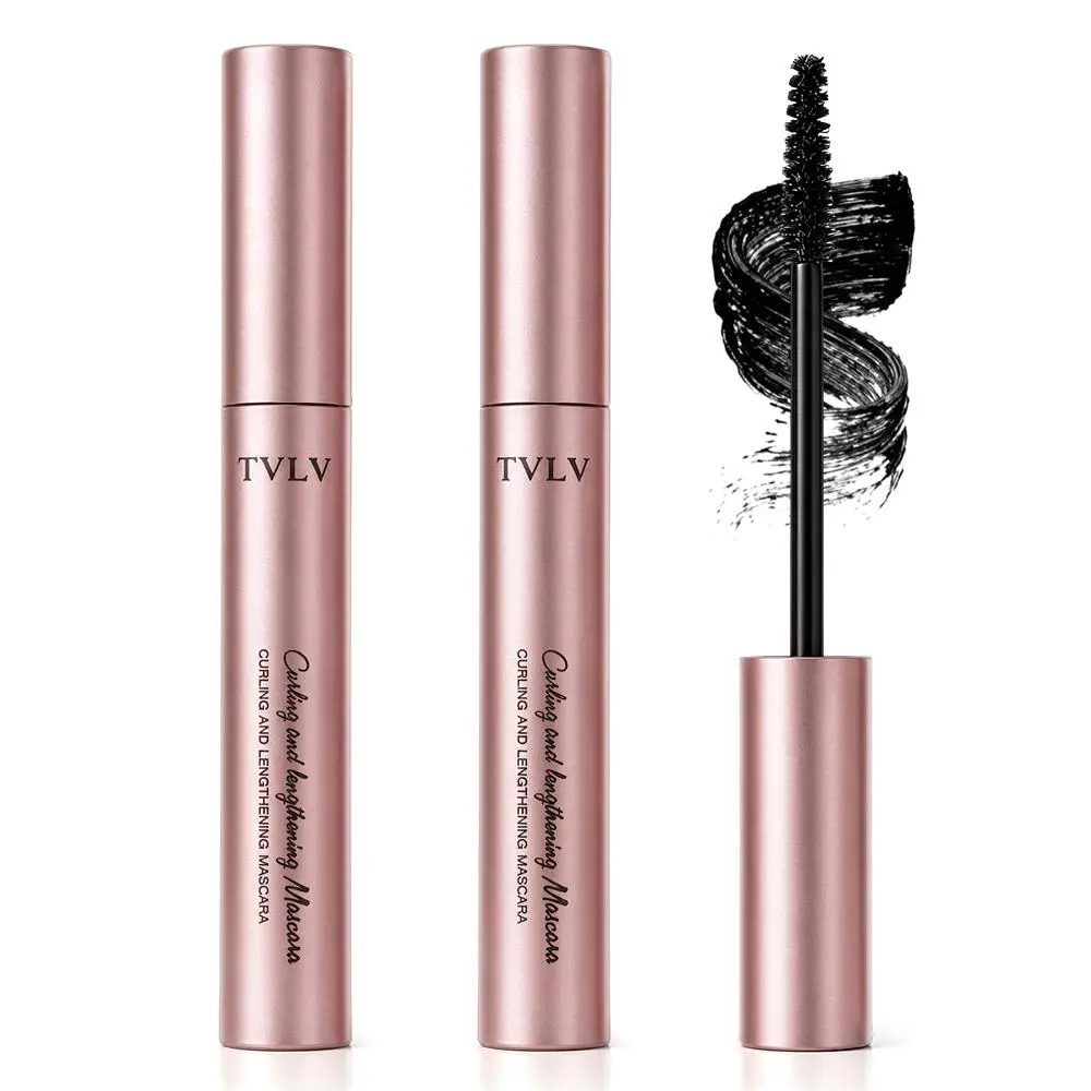 Volume & Length Fiber Mascara - Waterproof, Smudge-Proof, Long-Lasting, No-Clump Ultra Natural Finish, Curved Brush for Eyelash Curl, Warm Water Removable, Black & Brown Options, Single Item, Mascara Volume And Length, Black Mascara