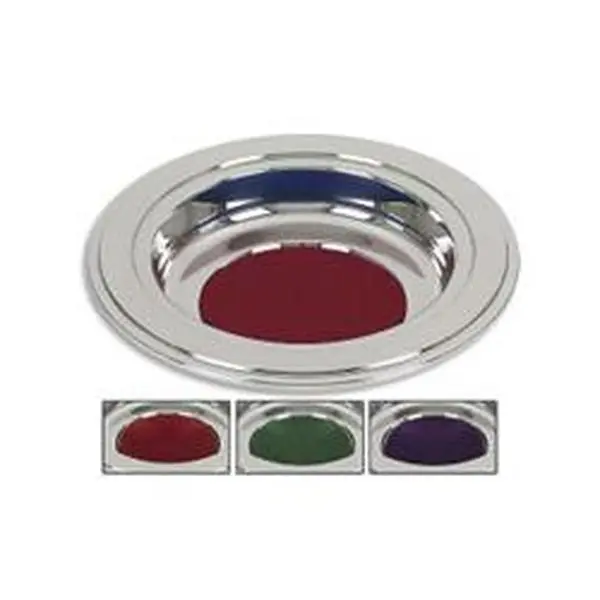 CBCS TC172BRG Stainless Steel Metal Offering Plate, Burgundy Tableware for Dining Collections, Speciality Plate for Celebrating a New Beginning, Felicitating a Family