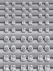 24 Pairs Earring Set, Elegant Artificial Zircon Geometric Studs, Unisex Casual Jewelry, Perfect for Valentine's Day, Wedding, Daily Wear