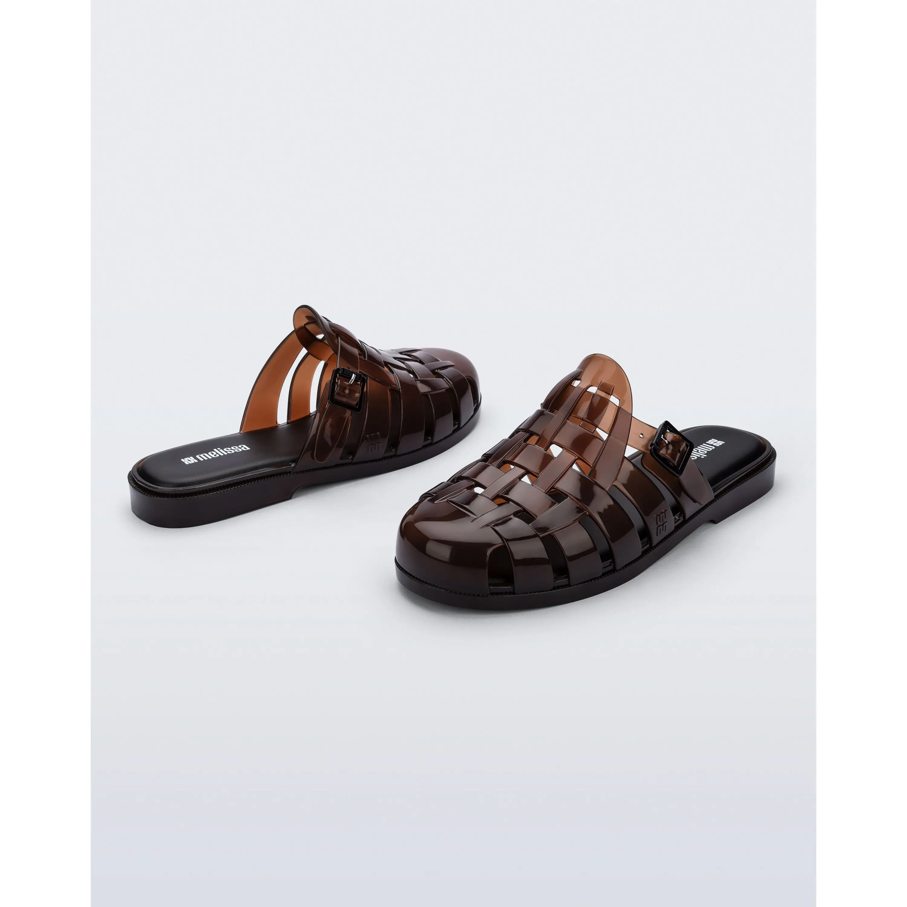 Melissa Possession Mule Slip-On Shoes with Iconic Jelly Weave Design