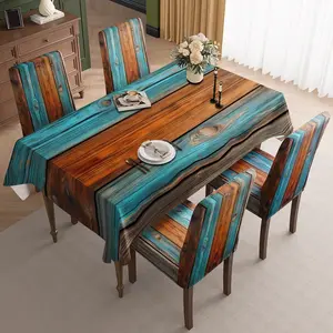 2/5/7PCS restaurant chair decoration, blue and brown wooden wall, removable for cleaning, dirt resistant, sewn closed, suitable for home, office, hotel chair decoration