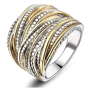 ntertwined Metallic Band Ring - Textured Statement Jewelry for Women