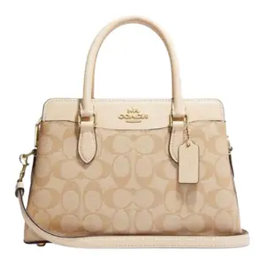 COACH Darcie 26 Mini Crossbody Bag for Women – Classic Monogram Style in Light Khaki Leather