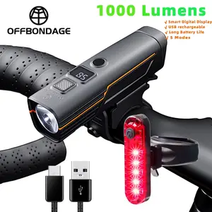 Smart Sensor Bicycle Light, 200 Lumens High Brightness, 1200mah Large Capacity Battery, Waterproof Design, Mountain & Road Cycling, Outdoor Lighting