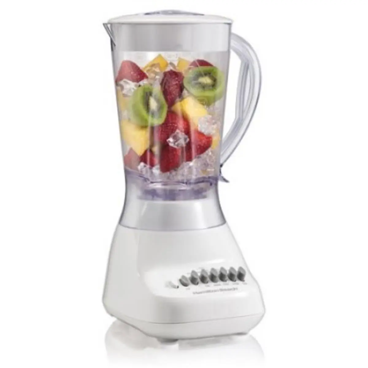 212 MAIN 10-Speed 400W Power Blender - 56oz Plastic Jar, Wave Action, Ice Chunk-Free White Household Kitchen Appliance