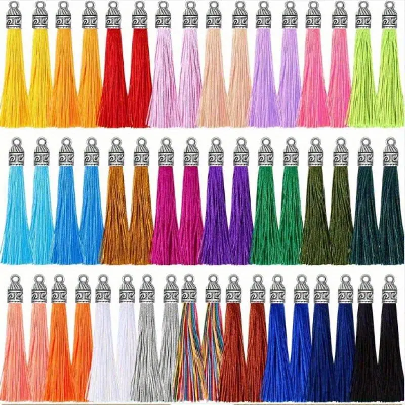 Charms with a Silky Finish, Plastic Pendants for DIY Crafts, Costume Jewelry Making and Keychains, Handmade Charm, Plastic Tassels, Craft Enthusiasts, Tassel Charms