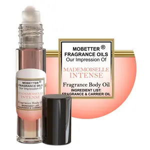 MOBETTER FRAGRANCE OILS' Our Impression of Mademoiselle Intense for Women Body Oil Fragrance 1/3 oz roll on Glass Bottle, Oriental Woody fragrance for women, Long Lasting, Travel Size