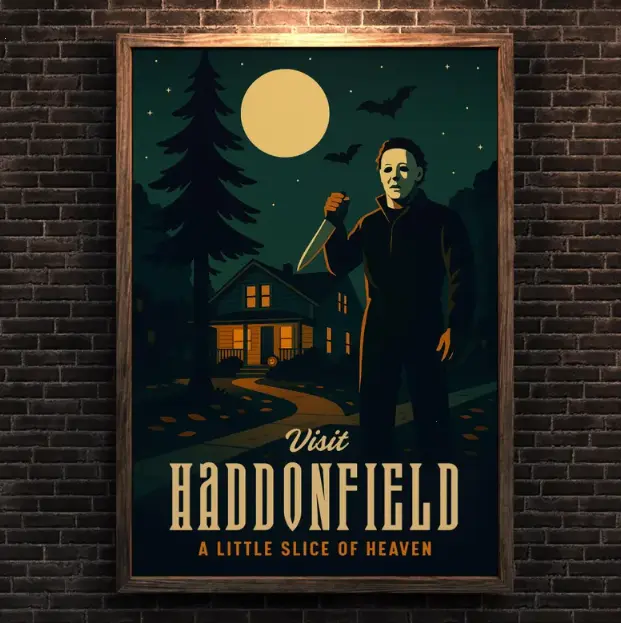 [25% OFF] [UNFRAMED]    Michael Myers Halloween Poster: Haddonfield Horror Gift Art Print, Dorm Room Poster