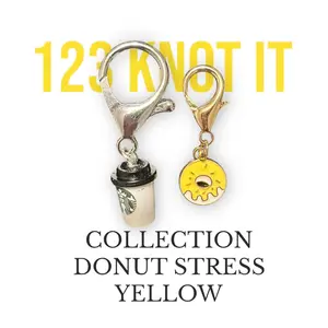 Donut stress set of two stitch markers, one large clasp, one medium clasp for crocheting