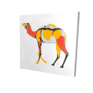 360 Stand 8x8 in. Abstract Dromedary Wall Artwork - High Def Print, Artistic Minimalist Animal Print, Bedroom Home Decor Gift, Decoration, Animal Design