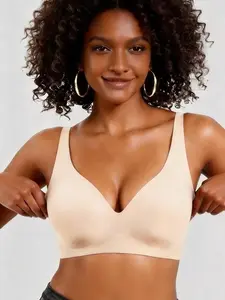 Women's  Jelly Bra,Push Up lingerie Bra,Seamless Wireless Comfort Bra,Plus Size Bralette Bra comfortable everyday fit vrcomfy wireless woman full coverage push-up push-up bralette