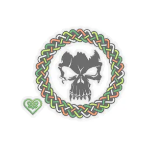 Celtic Skull Kiss-Cut Stickers | Edgy Decor, Laptop Accessories, Punk Aesthetic, Gift for Him, Unique Artwork Decorative Glossy Vinyl Brush