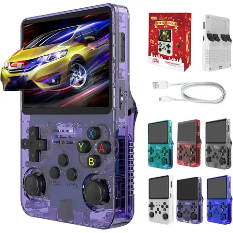 WUDS R36S Compact Portable Handheld Gaming Console - Wireless Portable Console, 32G+64G TF Card, 3.5in IPS Screen, 3000mAh Battery, USB Support, Classic/Modern Games, Compact Size, Easy to Carry, Gift Ideas for Gamers
