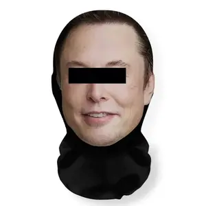Realistic 3D Mesh Celebrity Face Mask & Headpiece Breathable Ultra-Fine Fiber Super-Stretch Fit Funny COSPLAY Prop Novelty Mask for Costume Parties Halloween Cosplay Events