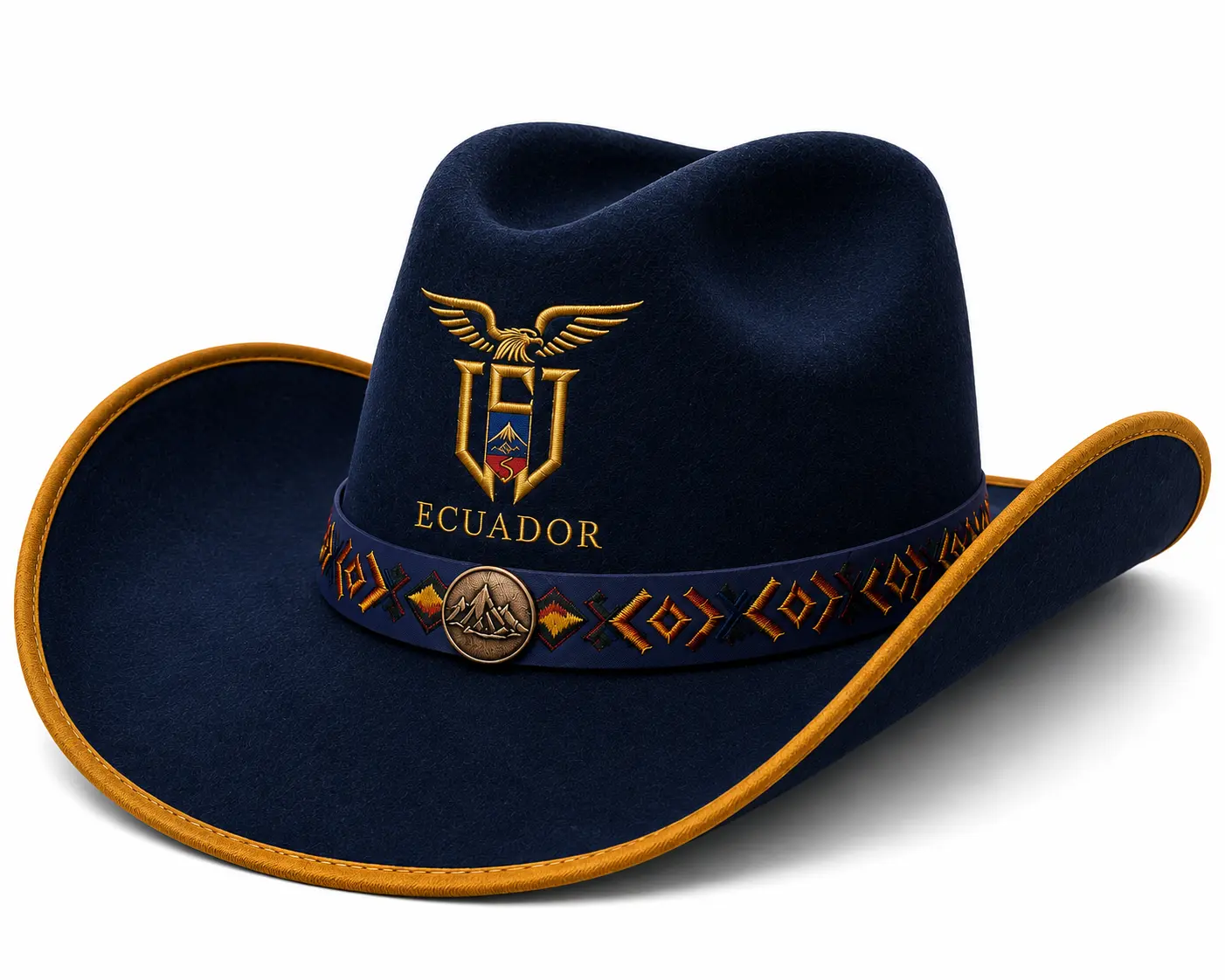 Ecuador-Themed Cowboy Hat, Fashion Clothes Accessory for Casual Outdoor Wear