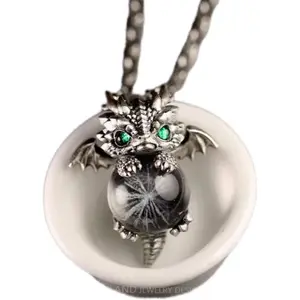 New Cute Dragon Zodiac Necklace, and Blue Eye Dragon Pendant, Punk Style Jewelry, Perfect Birthday Gift for Women & Girls