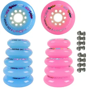 Labeda Smoke Evo Roller Hockey Wheels - 8-Pack with Evo Spacers - Choose Size and Color