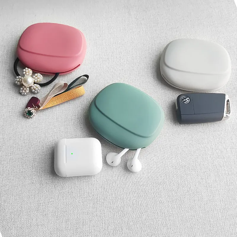 Silicone Earphone Storage Case, Earphone Protective Cover, Portable Headphone Organizer Box, Durable Cable Holder for Travel & Daily Use, Essential Tech Accessory, Headphone Accessories