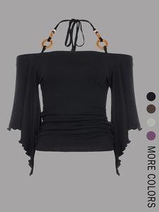 women's plain tee, casual fashion t-shirt for summer, women's clothing for daily outdoor wear