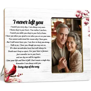 Cardinal Memorial Gifts Picture Frame for Loss of Loved one, Sympathy Gifts Picture Frame, I Nver Left You