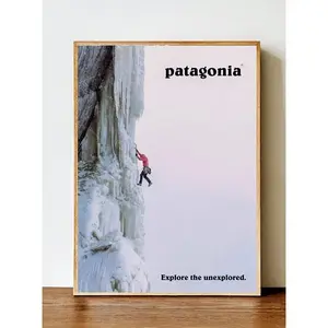 Patagonia Explore The Unexplored Ice Climbing Adventure Poster