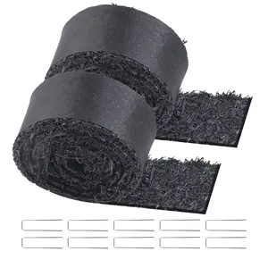VEVOR Rubber Mulch for Landscaping, 2 Rolls Recycled Rubber Mulch Mat 120 x 4.5 in, Permanent Rubber Pathway, Natural-Looking Black Mulch Garden Edging for Plants, Vegetables & Flower Garden BarrierSummervibes