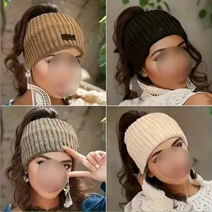 Women's 4pcs Soft Elastic Chic Unisex Gym Sports Headbands - Winter Cold Weather Warm Ear Covers, Solid Color Fringe Zigzag Headband, Comfortable Fit for Daily & Formal Occasions