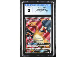 2017 Black Star Promos #SM60 Charizard GX Charizard-GX Premium Coll. CGC 8