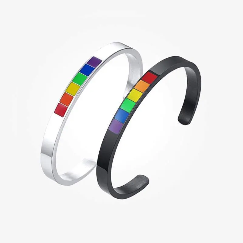 Rainbow Plated Pride Bangle