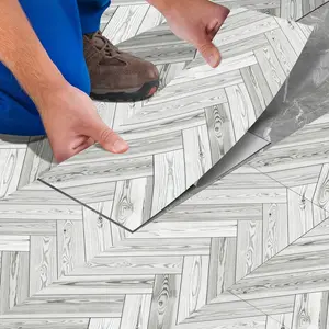 Gray Wood Weathered Peel & Stick Flooring
