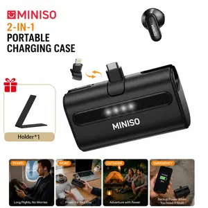 MINISO Wireless Earbuds Powerbank Earbuds,Can Charge Phones,Wireless Bluetooth Headphones, Bluetooth 6.0, OWS Earphones , Sports Headphones, High Sound Quality Headphone, Daily Waterproof Wear Comfortable for Daily Calls Compatible with Android/IOS
