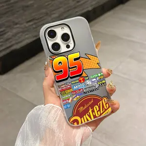1 piece of Lightning McQueen phone case, shockproof 2-in-1 phone case, suitable for iPhone 17 Pro Max, compatible with iPhone 16/15/14/13/12/11/X/8/7