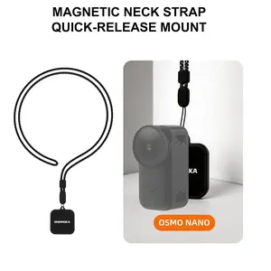 For DJI OSMO Nano Magnetic Camera Mount Neck Lanyard for Insta360 GO 3S/GO 3/MIC Adjustable Neck Strap Mount Camera Accessories