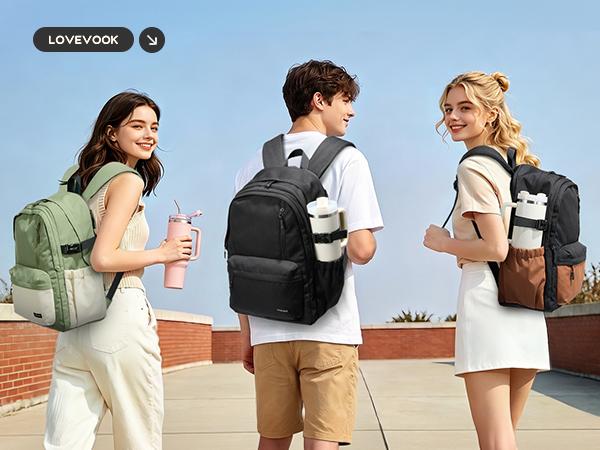LOVEVOOK Laptop Backpack for Men Women with Giant Tumbler Holder Pocket | 15.6 Inch Travel Work College Bag, Large Multi-Pocket Water Resistant Purse, Anti-Theft Daypack for Campus Office Commute LOVEVOOK Laptop Backpack for Men Women with Giant Tumbler Holder Pocket | 15.6 Inch Travel Work College Bag, Large Multi-Pocket Water Resistant Purse, Anti-Theft Daypack for Campus Office Commute