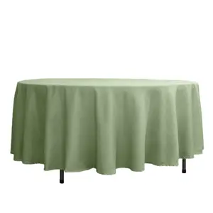 Polyester 108" Round Tablecloth Sage Green - Wrinkle-Resistant Table Cover