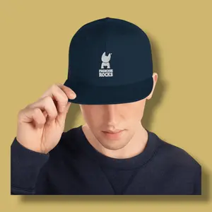 Frenchie Rocks Embroidered Snapback Hat