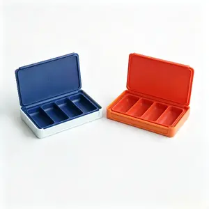 Portable Pill Organizer, 4 Compartments,Safe Material， Storage Box for Medicines and Vitamins,Travel and Household Use, Ideal for Business Trips,  Health Care