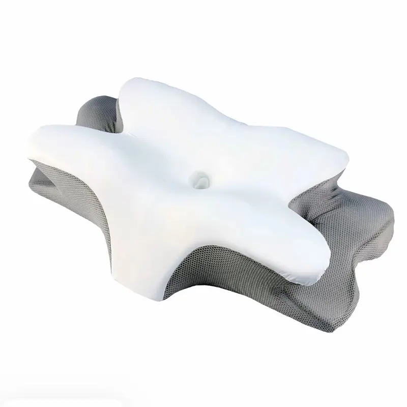 Neck Support Pillow, Memory Foam, Ergonomic Design for Travel, Office Naps