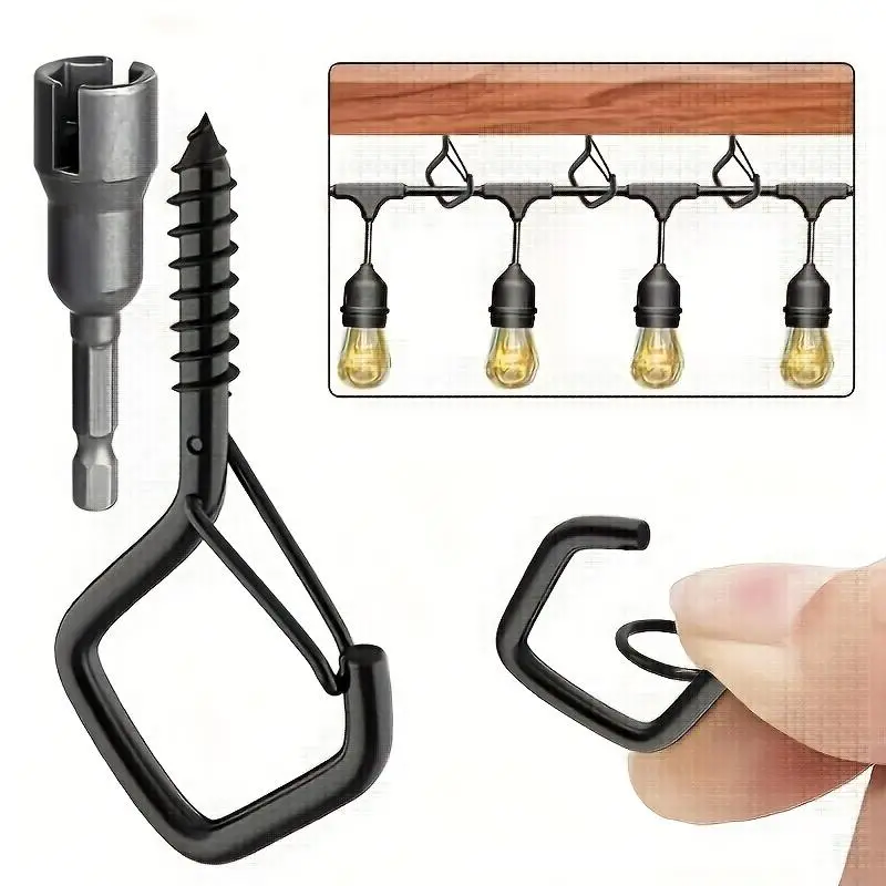 Room Decor Wall Mounted Square Hook, 20pcs Multifunctional Space-saving Buckle Hook for Hanging Ornaments, Room Decor, Home Decor 2025, Tools, Hardwar