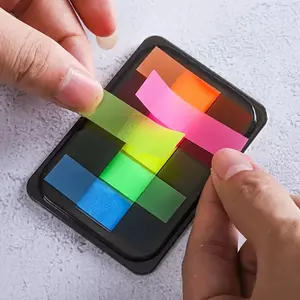 5 Packs of 500 Colorful Self-Adhesive Sticky Notes, Pet Index Stickers, Page Number Markers, Removable Boxed Sticky Notes, Office School Supplies