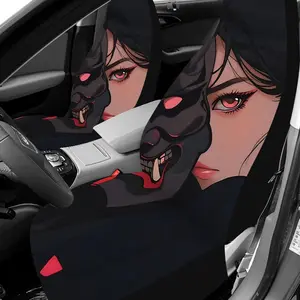 Anime Girl Car Seat Cover, &, Universal Fit, Stylish Design, Durable Material, Easy Clean, Perfect Gift for Friends