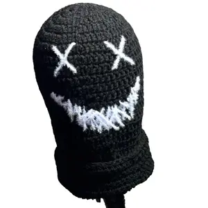 Venom Crochet Ski Mask - Unique Design for Skiing, Snowboarding & Winter Activities, Ideal for Visibility and Protection