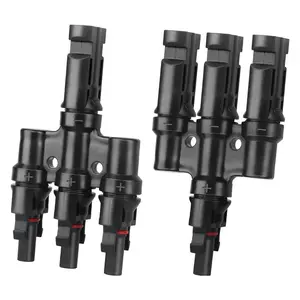 Solar Branch Connectors Y Connector for Parallel Connection Between Solar Panels FMMM+MFFF 1 Pair CE TUV Certified Waterproof PC PPO Material