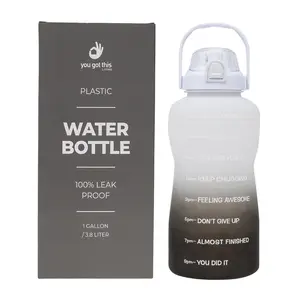 Plastic Water Bottle, 1-Gallon, Leak-Proof & Durable Reusable Drinkware