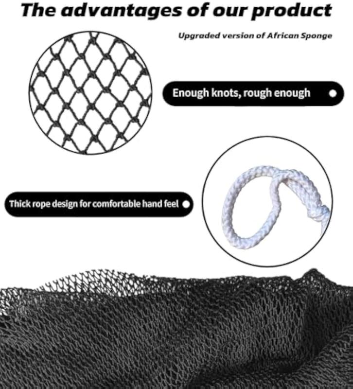 3-PCS-African Exfoliating Net Sponge, Ethically Sourced from Nigeria Bath Sponge Smooth Skin Bath Sponge Shower