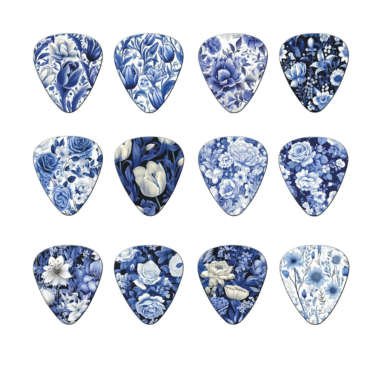 Guitar Pick (12pcs/set), Double-sided Printed Guitar Pick, Acoustic Guitar Accessories, Music Accessories for Guitar & Bass, Gift for Music Lovers, Unique Patterns