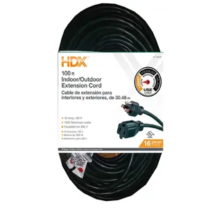 100 ft. 16/3 Indoor/Outdoor Extension Cord, Green